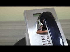 هاتف مقاوم للتخريب من الفولاذ المقاوم للصدأ ومضاد للماء مع شاشة LCD