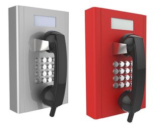 سعر جيد هاتف تناظري / SIP مخصص باللون الرمادي أو الأحمر شديد التحمل مع شاشة LCD الانترنت