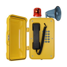 IP67 الثقيلة الصناعية البث الهاتف مع منارة وامض مصباح