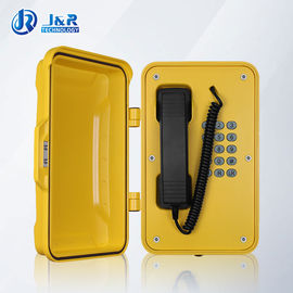 هواتف VOIP / SIP الخطرة ، هاتف شديد التحمل ومقاوم للهواء مع سلك أسود مجعد