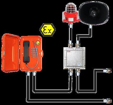 هاتف رجل إطفاء IP67 85dbA مع ألومنيوم مصبوب بالقالب للبيئات الصناعية الخطرة