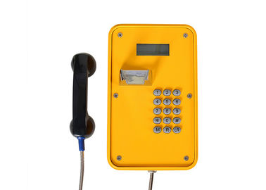 لوحة المفاتيح القياسية في الهواء الطلق الهاتف الصناعي ، IP67 VOIP / SIP هاتف مع شاشة LED