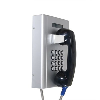 DC12V POE VoIP Prison Vandal Proof الهاتف SIP GSM شاشة LCD
