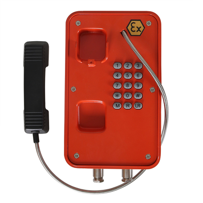 ISDN SIP هاتف تناظري مقاوم للانفجار لوحة مفاتيح كاملة للمناطق الخطرة