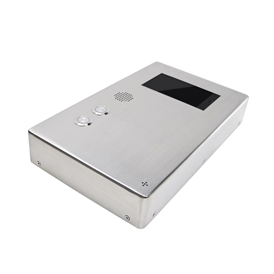 1024x600 LCD الوسائط المتعددة فيديو SIP Phone IP54 SUS316 هيكل من الفولاذ المقاوم للصدأ